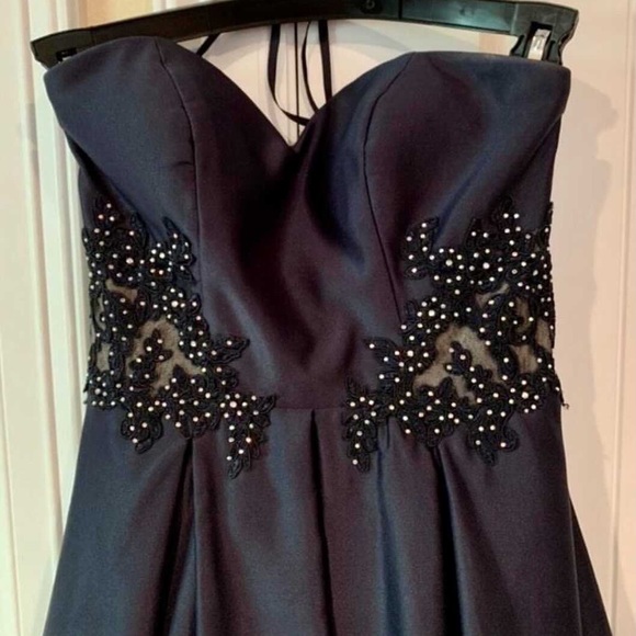 Dillard’s Navy Blue Prom Dress - Picture 3 of 6